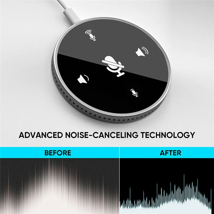 Y02 Desktop Conference Built-in Condenser Mic Speaker USB 360° Microphone with Mute Function - 3
