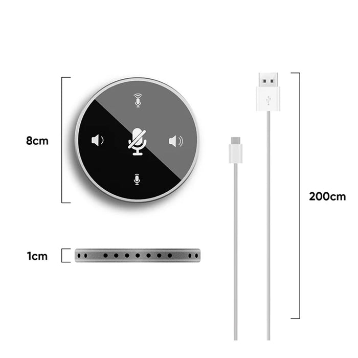 Y02 Desktop Conference Built-in Condenser Mic Speaker USB 360° Microphone with Mute Function - 5