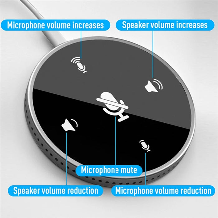 Y02 Desktop Conference Built-in Condenser Mic Speaker USB 360° Microphone with Mute Function - 6