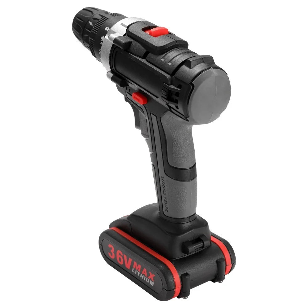 36V Multifunctional Electric Impact Cordless Drill High-power Lithium Battery Wireless Rechargeable Hand Drills Home DIY Electric Power Tools - EU Plug/1 Battery - 3