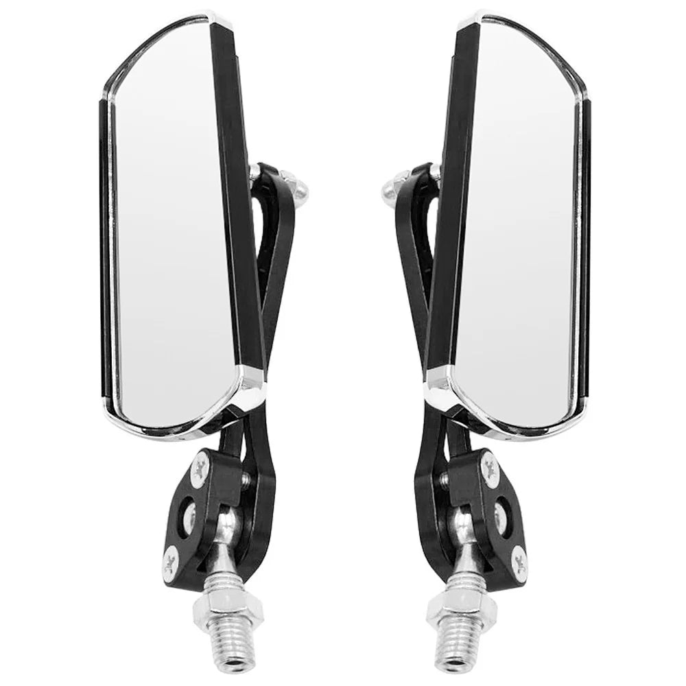 2Pcs Bike Rear View Mirror Rotatable Wide Angle Rear View Aluminum Alloy Safety Rearview Mirror - Black - 5