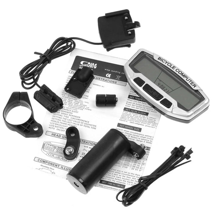 Waterproof Bike Digital LCD Computer Odometer Auto Backlight 27 Functions Bicycle Speedometer Velometer - 7