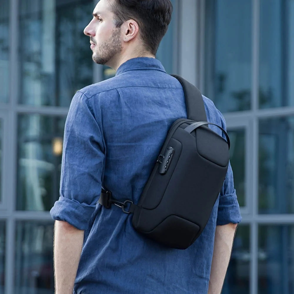 MARK RYDEN Multi-Purpose Anti-Theft Man Bag Pack Men Crossbody Bag - Black - 4