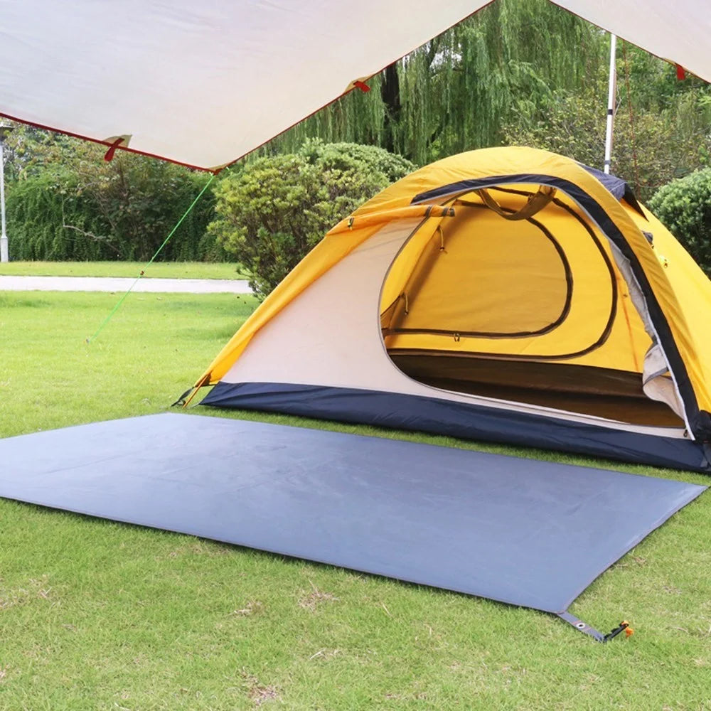 HIKEMAN Tarp Cover PU 2000 Waterproof Tent Footprint Tent Rain Fly Picnic Mat Survival Shelter Sunshade for Camping Hiking Outdoor Activities - Size: L - 2
