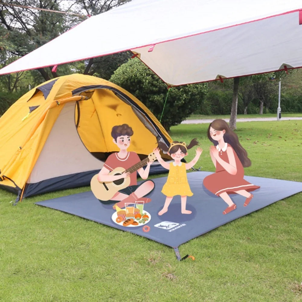 HIKEMAN Tarp Cover PU 2000 Waterproof Tent Footprint Tent Rain Fly Picnic Mat Survival Shelter Sunshade for Camping Hiking Outdoor Activities - Size: L - 4