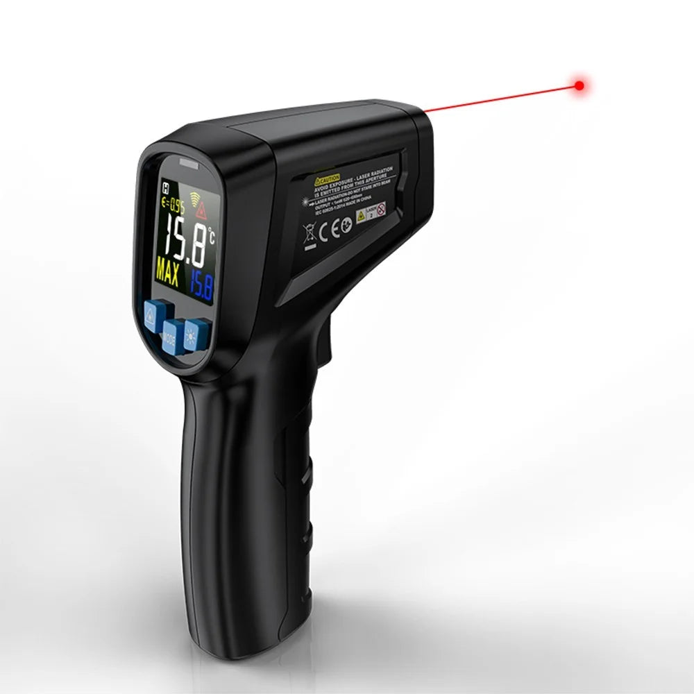 MESTEK IR03A -50 to 400 Degree Handheld Infrared Thermometer Non-Contact Digital Laser Industrial IR Temperature Tester with LCD Display - 4