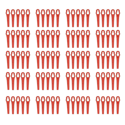 100 Pcs/Pack 83mm Plastic Durable Cutter Cutting Accessories for Strimmers Lawn Mower Grass Trimmer Gardening Tool Replacement - 1