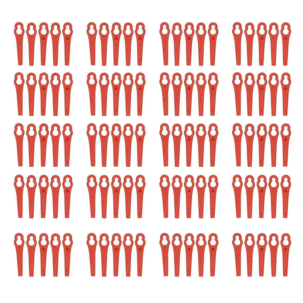 100 Pcs/Pack 83mm Plastic Durable Cutter Cutting Accessories for Strimmers Lawn Mower Grass Trimmer Gardening Tool Replacement - 1