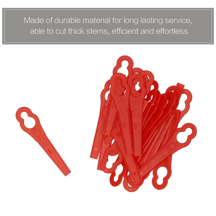 100 Pcs/Pack 83mm Plastic Durable Cutter Cutting Accessories for Strimmers Lawn Mower Grass Trimmer Gardening Tool Replacement - 4