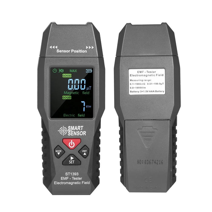 SMART SENSOR ST1393 EMF Meter Electromagnetic Field EMF Detector Handheld Mini Digital LCD Radiation Tester - 3