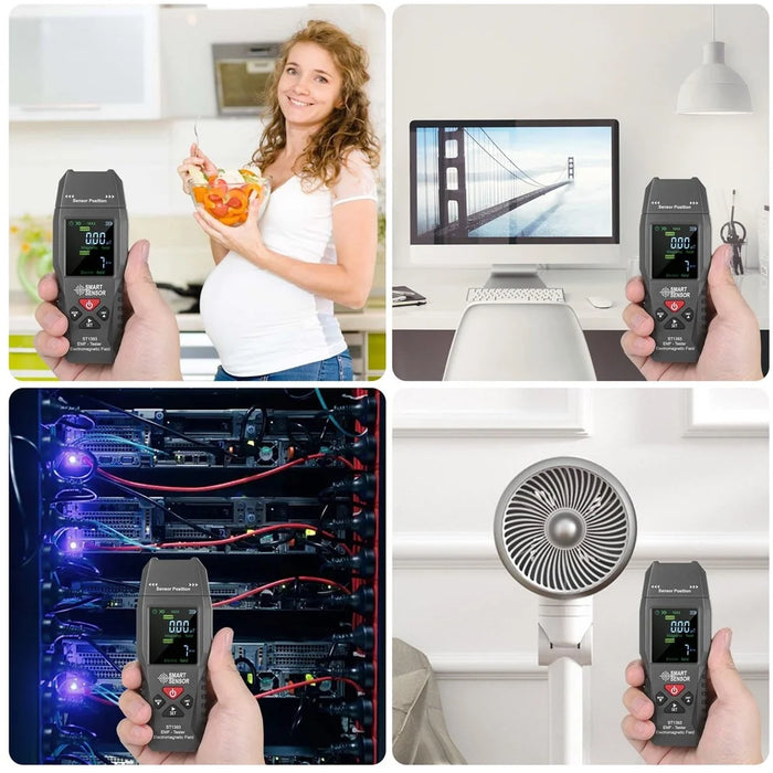 SMART SENSOR ST1393 EMF Meter Electromagnetic Field EMF Detector Handheld Mini Digital LCD Radiation Tester - 7