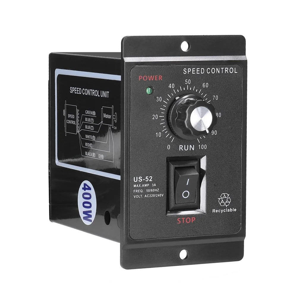 High Accuracy Anti-slip Rotation Knob Design Alternating Current Single-phase Asynchronous Motor Electronic Stepless Speed Regulation Speeds Controller - 1