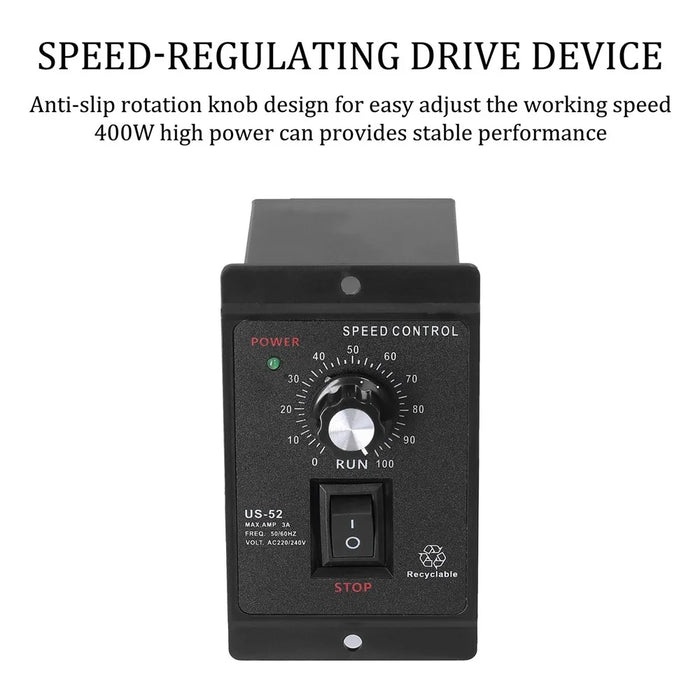 High Accuracy Anti-slip Rotation Knob Design Alternating Current Single-phase Asynchronous Motor Electronic Stepless Speed Regulation Speeds Controller - 2