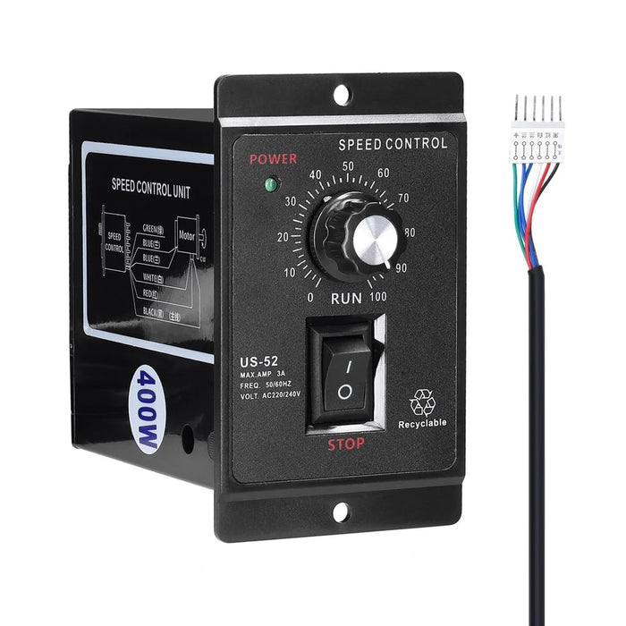 High Accuracy Anti-slip Rotation Knob Design Alternating Current Single-phase Asynchronous Motor Electronic Stepless Speed Regulation Speeds Controller - 6