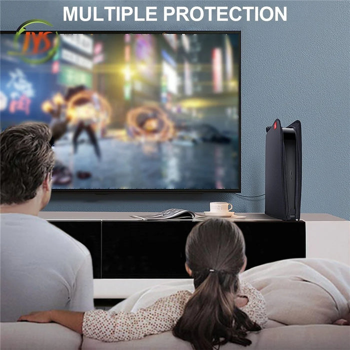 JYS Waterproof Soft Dust Cover Hollow Design Standing Position Replacement for PS5 Console Optical Drive Version Digital Version - 2