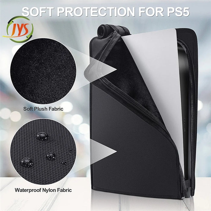 JYS Waterproof Soft Dust Cover Hollow Design Standing Position Replacement for PS5 Console Optical Drive Version Digital Version - 6