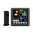 Touch LCD Screen Wireless Weather Station Alarm Clock Home Thermometer Hygrometer with USB Charging Function - Black - 1
