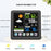 Touch LCD Screen Wireless Weather Station Alarm Clock Home Thermometer Hygrometer with USB Charging Function - Black - 6