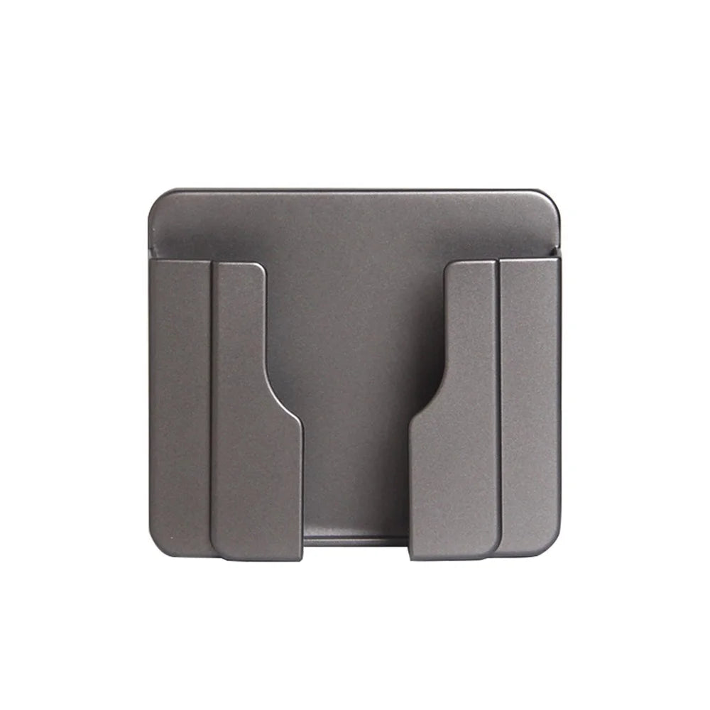 Wall-Mount Self-Adhesive Remote Control Mobile Phone Storage Box Beside Bed Storage Rack Organizer - Grey - 1