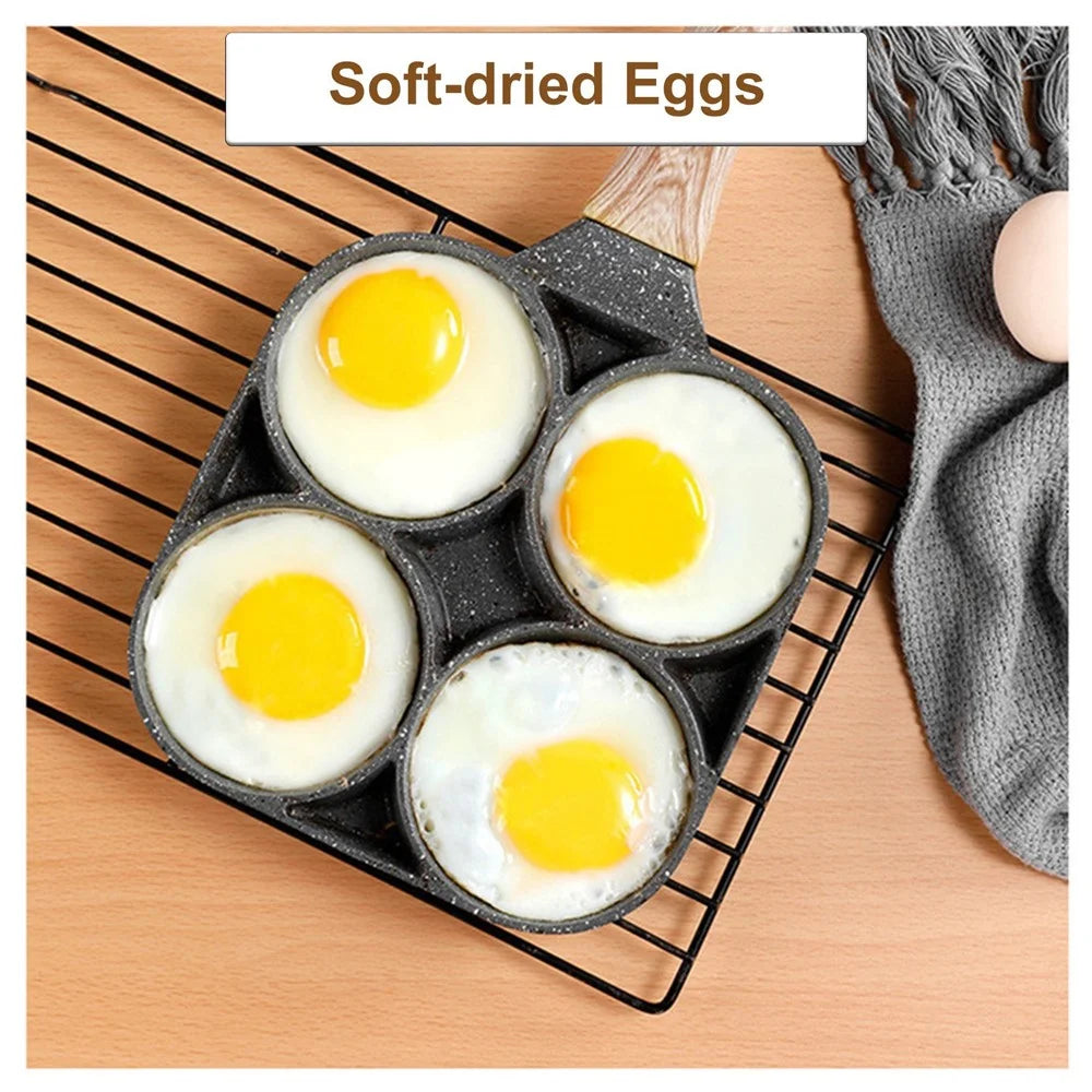 Four-cup Egg Pan Multifunctional Frying Egg Cooker Burger Pan for Breakfast Non-stick Frying Pan - 6