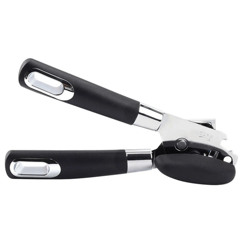 Can Opener Kitchen Stainless Steel Can Opener Manual Smooth Edge Tin Beer Jar Bottle Opener Hand Grip - Black - 1
