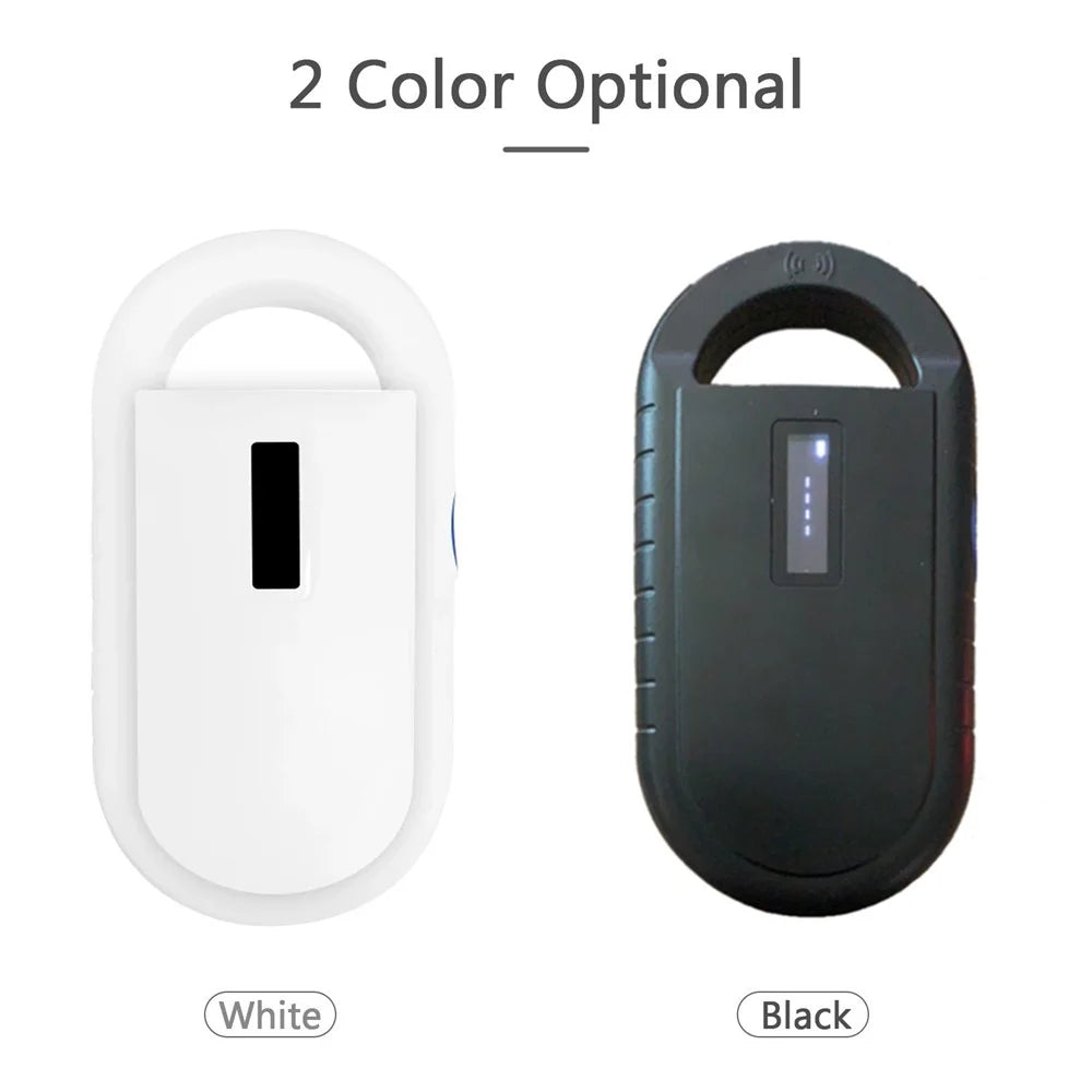 Pet Microchip Scanner Animal Handheld Reader Pet ID Scanner Pet Tag Scanner 134.2KHz 125KHz FDX-B (ISO 11784/11785) ID64 Reader - White - 7