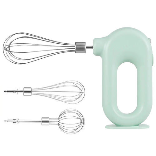 Electric Egg Beater Wireless Handheld Mixer Food Beater Whisk with 4 Speed for Baking Cake Egg Cream Upright Mixer (without FDA Certificate) - Green - 1