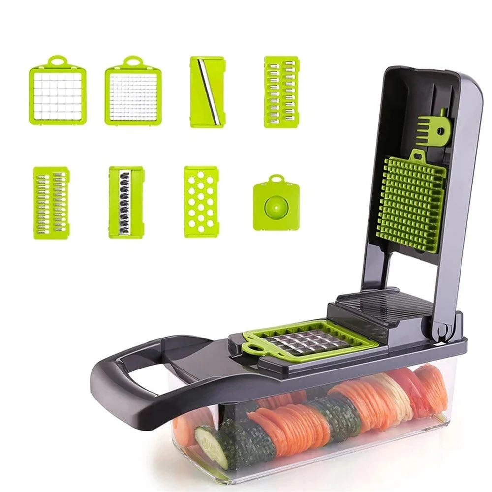 Vegetable Cutter Fruit Slicer Anti-rust Multifunctional Potato Peeler Carrot Grater Garlic Crusher Kitchen Accessories - 1