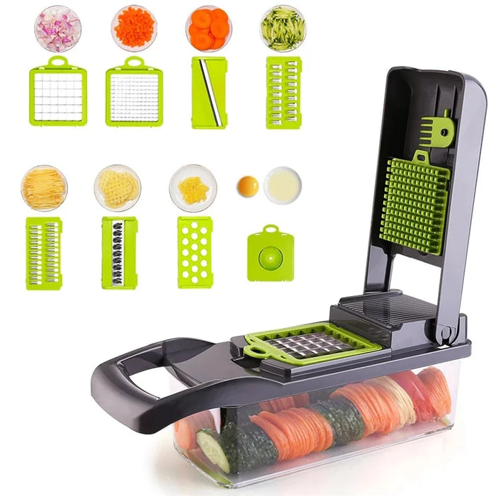 Vegetable Cutter Fruit Slicer Anti-rust Multifunctional Potato Peeler Carrot Grater Garlic Crusher Kitchen Accessories - 6