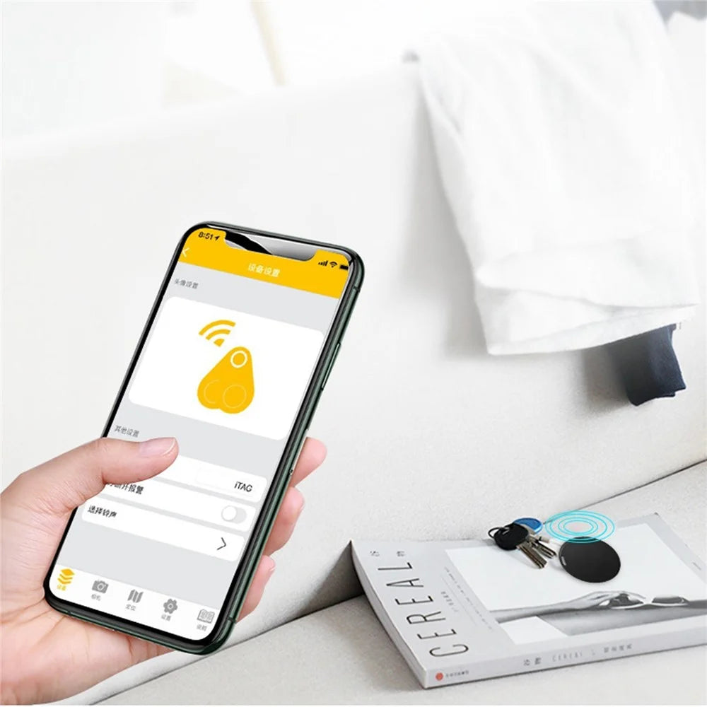Keys Finder Locator Portable Wallet Tracker for Phones Smart Tracker Anti-Lost Tracker - White - 6