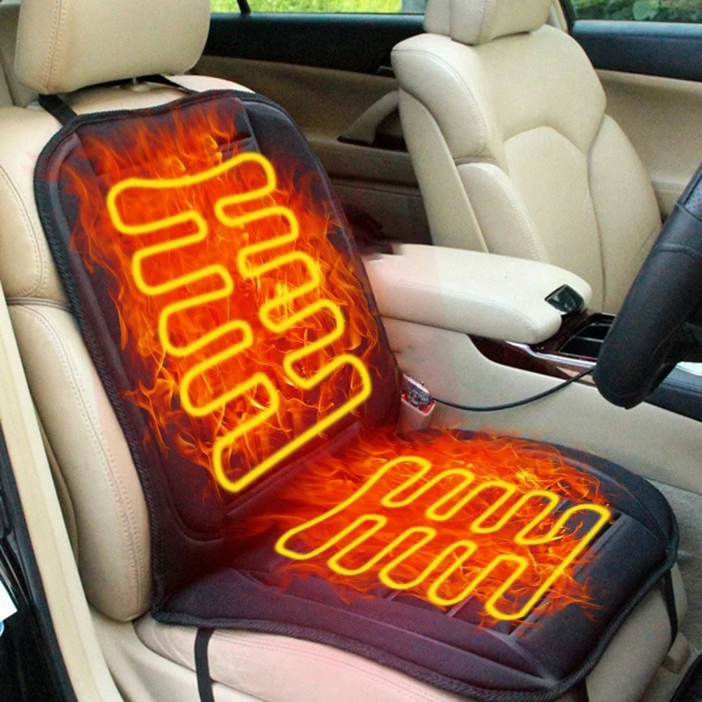 Car Van Auto Heated Padded Pad Non-slip Hot Seat Cushion Cover Warmer 12V - 1