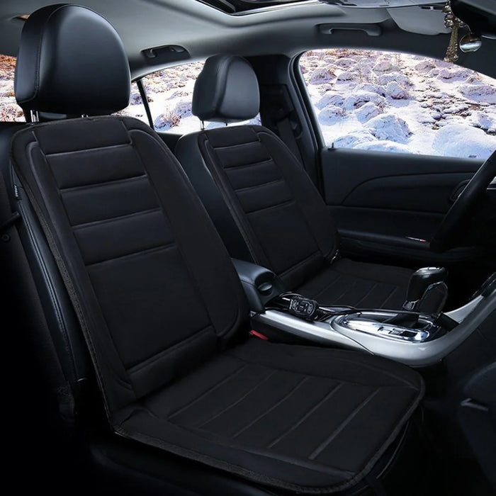 Car Van Auto Heated Padded Pad Non-slip Hot Seat Cushion Cover Warmer 12V - 5