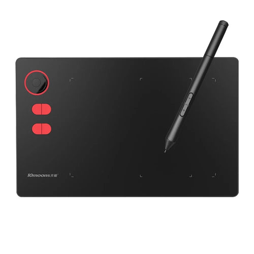 10MOONS G20 Graphics Drawing Tablet Ultralight Digital Art Creation Sketch with Battery-free Stylus 8 Pen Nibs 8192 Levels Pressure 12 Express Keys for PC Windows Android OTG - 1