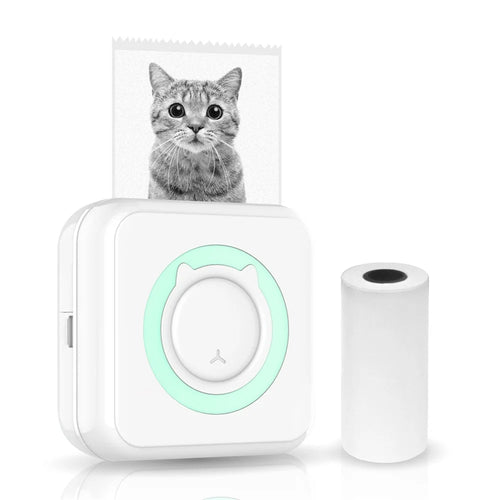 Mini Photo Printer Portable 203DPI Bluetooth-compatible Thermal Printing Machine for iOS Android - Green - 1
