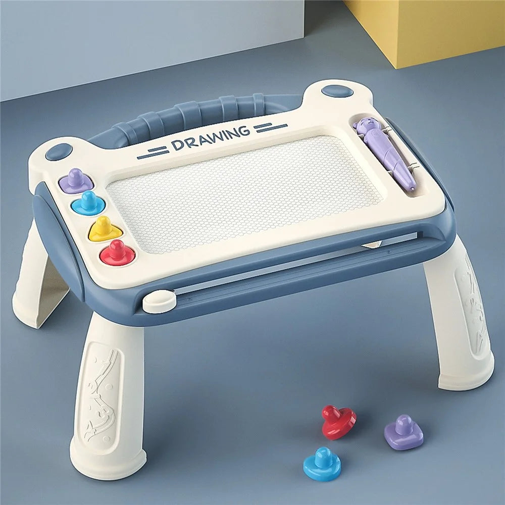 Children Magnetic Drawing Board Graffiti Painting Board for Kids Educational Toy - Blue - 2