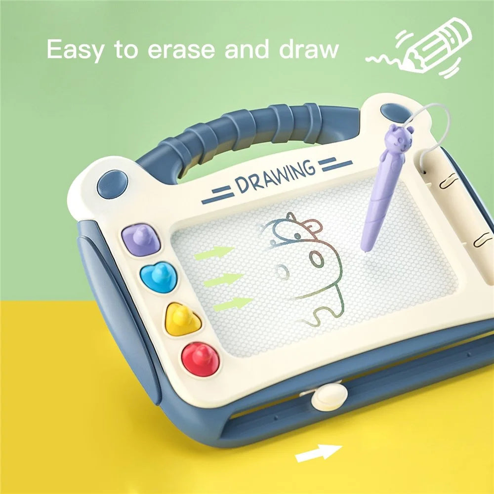 Children Magnetic Drawing Board Graffiti Painting Board for Kids Educational Toy - Blue - 3