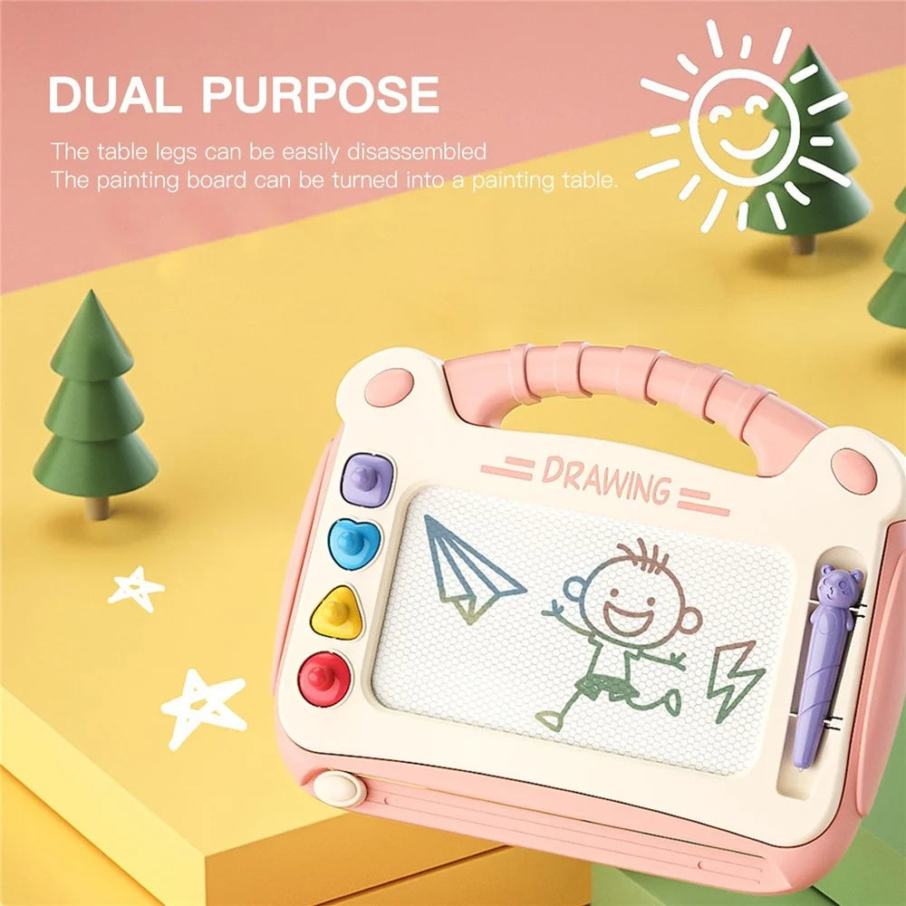 Children Magnetic Drawing Board Graffiti Painting Board for Kids Educational Toy - Blue - 6