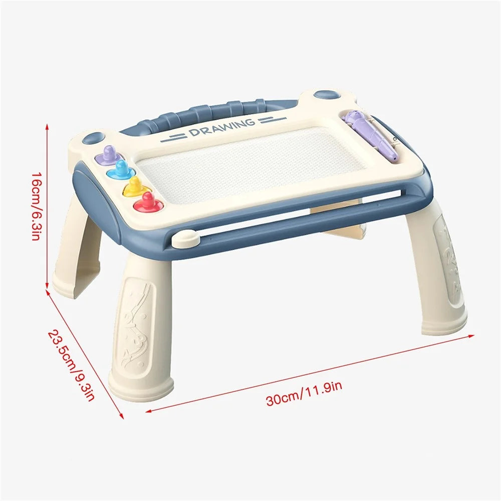 Children Magnetic Drawing Board Graffiti Painting Board for Kids Educational Toy - Blue - 7