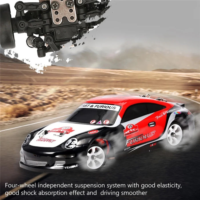 WLTOYS K969 Remote Control Drift Car 1/28 Scale RC Sport Racing Car 2.4G 4WD High Speed 30KM/H RC Car Drift Toy with Metal Chassis - 4