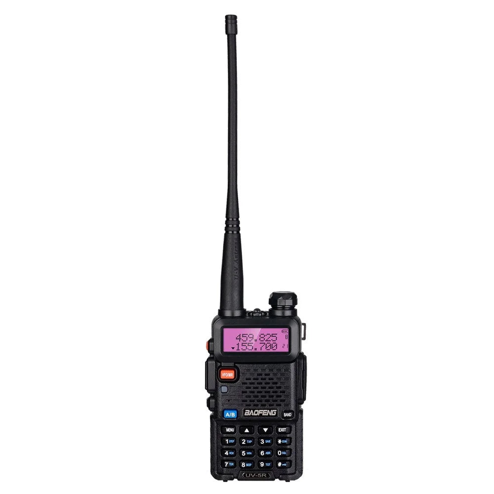BAOFENG UV-5R Walkie Talkie FM Transceiver Two Way Radio Dual Display Rechargeable Radio - Black/EU Plug - 1