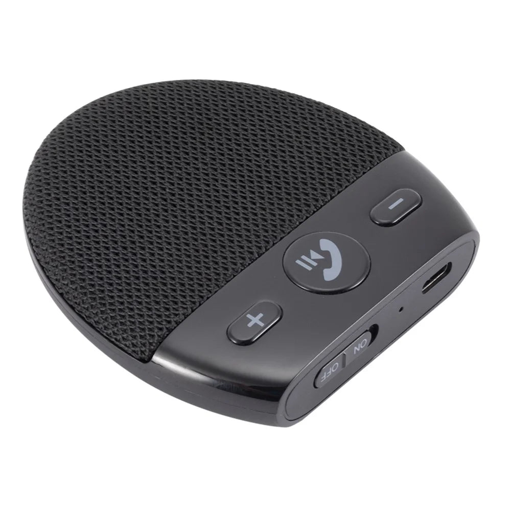 Bluetooth-compatible Car Speaker Hands Free Speakerphone USB Charging Speakerphone with Clip for Hands-Free Call Music Wireless Car Speaker Supports Answering Rejecting Calls Voice Dialing Playing Music - 5