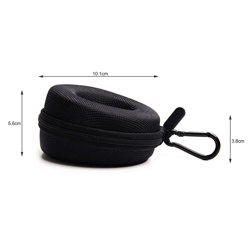 Watch Storage Case Waterproof Portable Watch Travel Case Single Smart Clock Box with Zipper Anti-Fall Shockproof Cushioned Round Watch Case - Black - 4