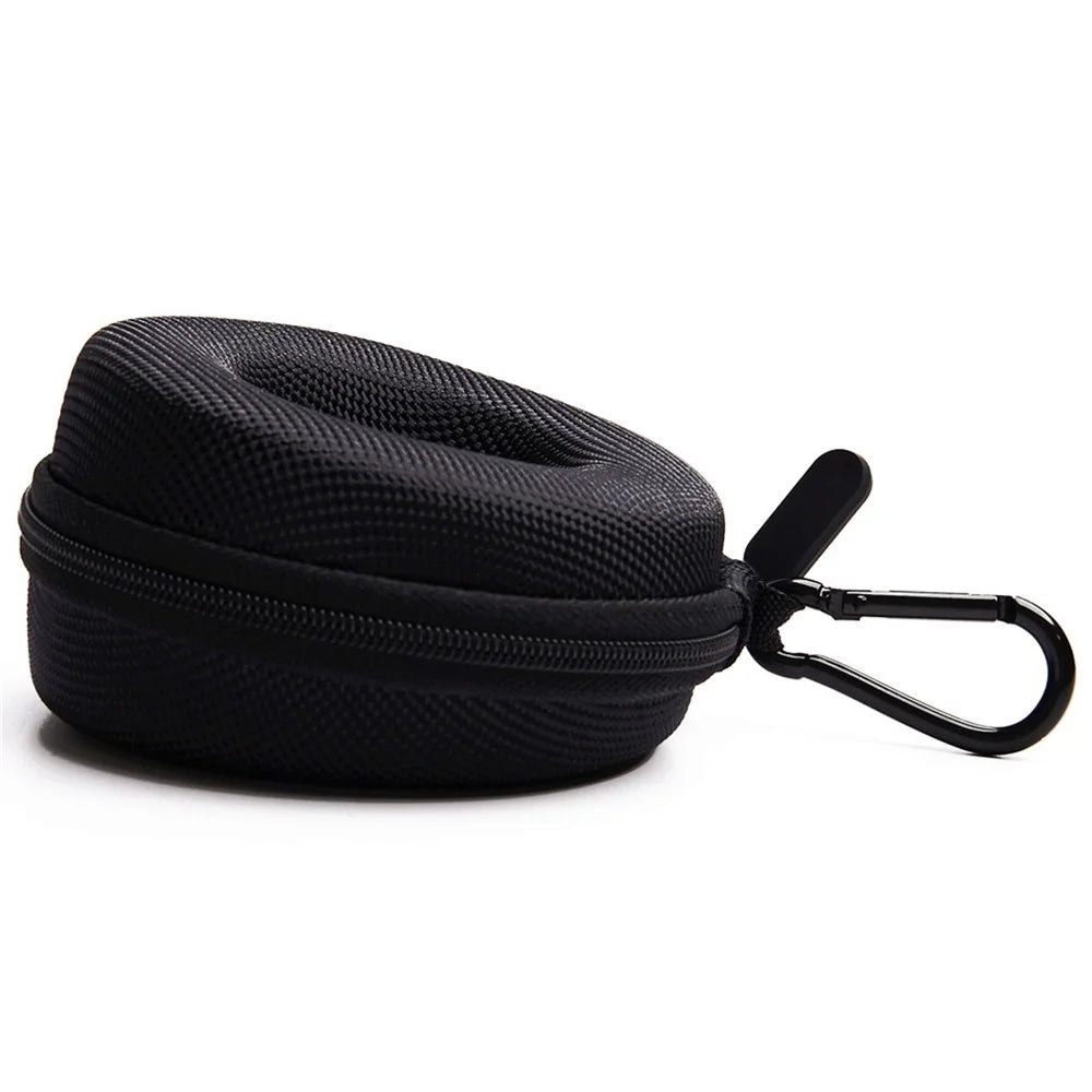 Watch Storage Case Waterproof Portable Watch Travel Case Single Smart Clock Box with Zipper Anti-Fall Shockproof Cushioned Round Watch Case - Black - 7