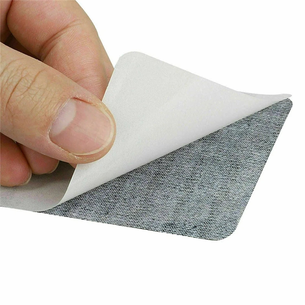 20pcs Iron-on Jean Patches Denim Fabric Patches No-Sew Mending Cloth Knee Pant Patches 4 Sizes for Jeans and Clothing Repair - 4