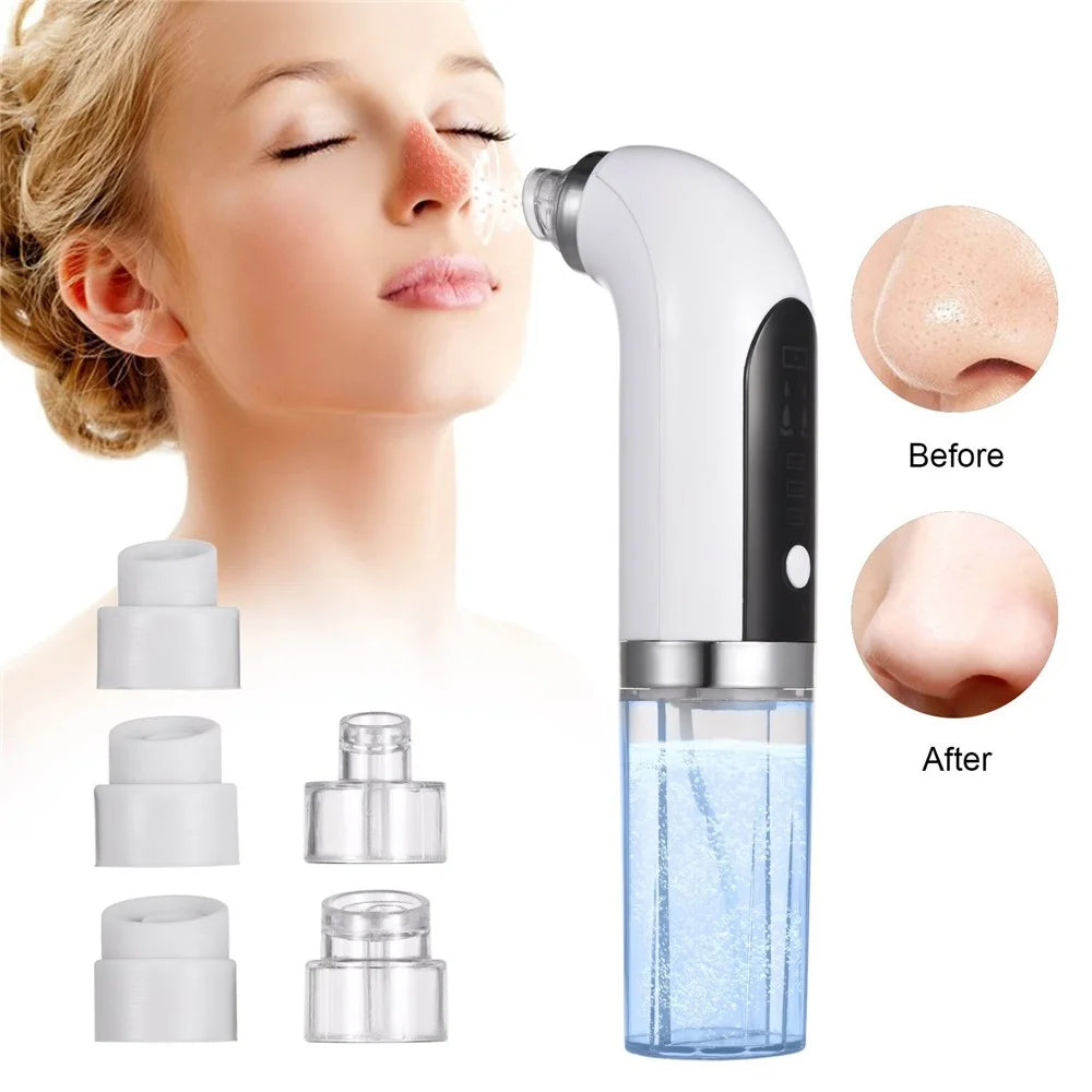 Electric Small Bubble Blackhead Remover USB Rechargeable Strong Suction Vacuum Suction Water Cycle Pore Cleaner Acne Pimple Black Head Extractor - 6