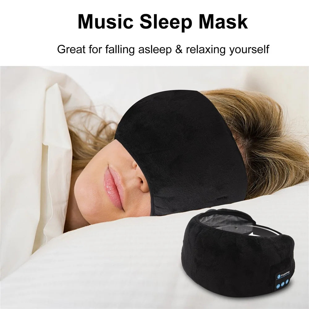 Music Eye Mask Eye Covers for Sleeping Wireless BT Travel Sleeping Headphones Handsfree Washable Sleeping Mask with Built-in Speakers Microphone - 6