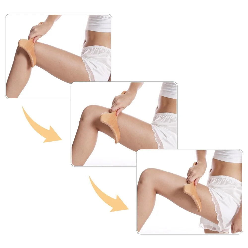 Wooden Lymphatic Drainage Tool Fitness Massage Paddle Professional Gua Sha Soft Tissue Body Sculpting Anti-Cellulite Muscle Release - 3