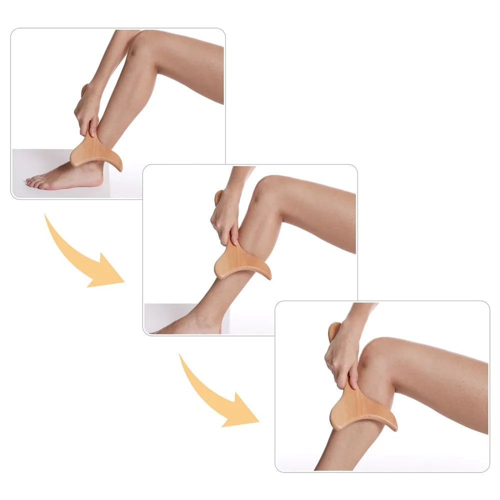 Wooden Lymphatic Drainage Tool Fitness Massage Paddle Professional Gua Sha Soft Tissue Body Sculpting Anti-Cellulite Muscle Release - 6