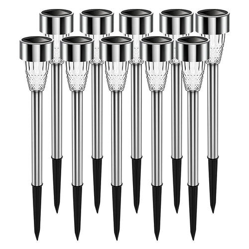 For Outdoor Decorative Waterproof Anti-Deform Stainless Steel Brightest Solar Lights - 10 PCS - 1