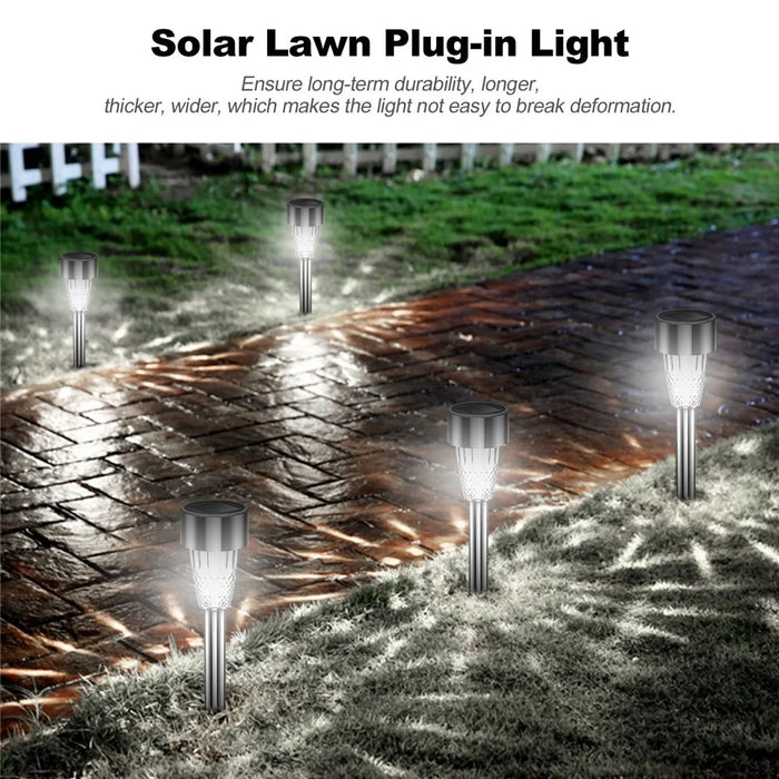 For Outdoor Decorative Waterproof Anti-Deform Stainless Steel Brightest Solar Lights - 10 PCS - 4